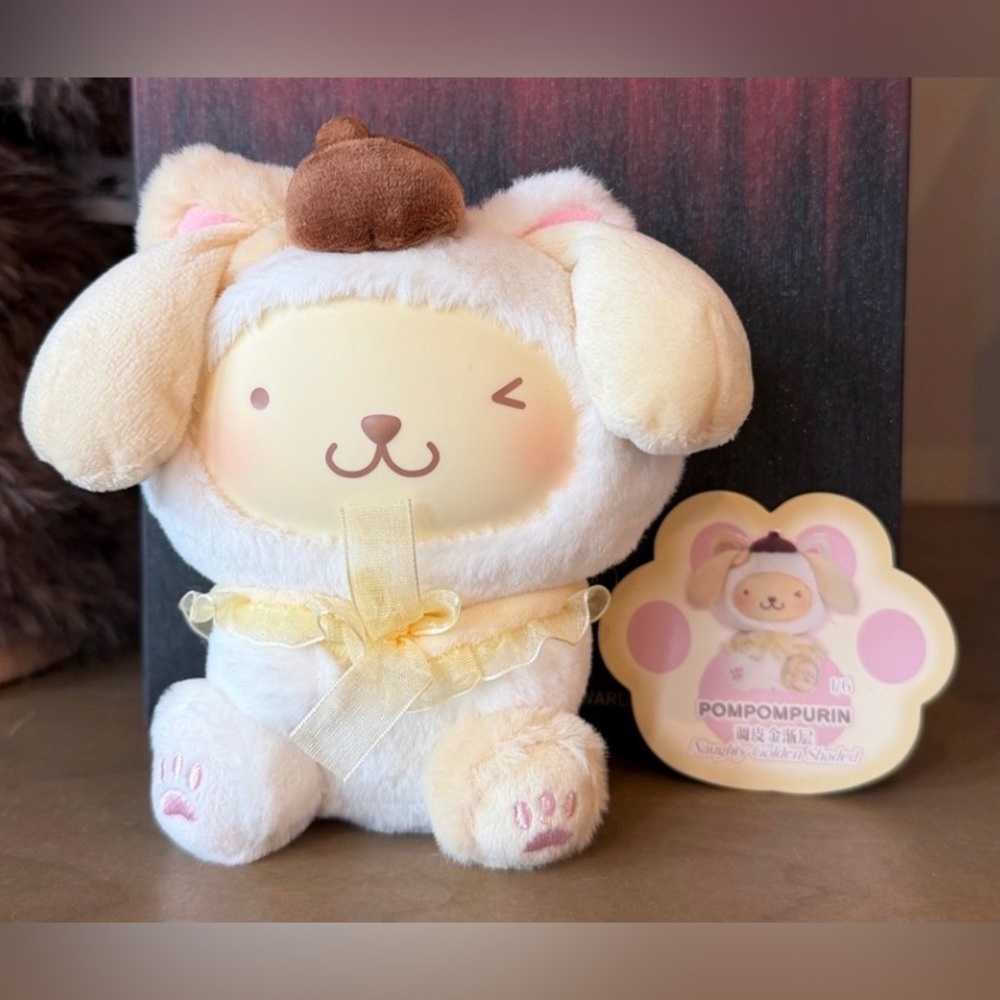 Sanrio Characters Play With kittens series Plush pendant- Pompompurin - Picture 16 of 16